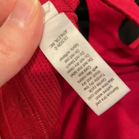 Athleta Red Classic Sports Bra Womens S Athletic Comfortable Workout Gym Top - Picture 5 of 7